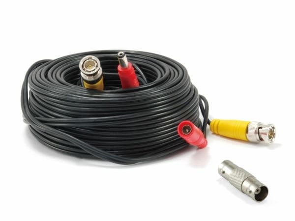 LevelOne CAS-5018 - Strøm/video-kabel - BNC hann til BNC hunn - 18 m - svart