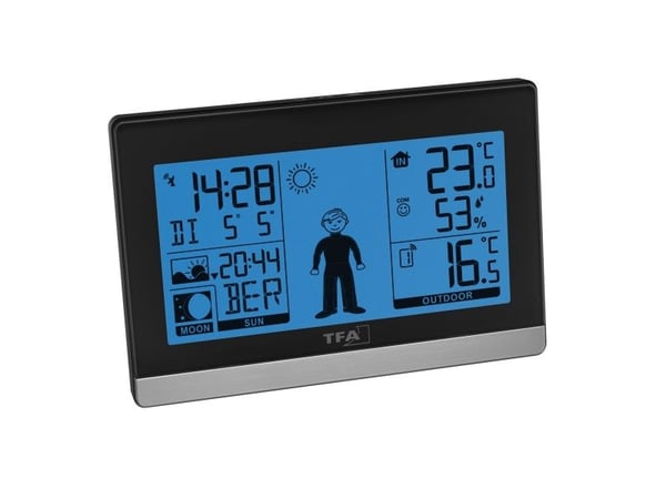 TFA-Dostmann Weather Boy, Sort, Inne hygrometer, Inne Termometer, Utendørs Barometer, Plast, 20 - 95%, -9,9 - 50 °C, 14,2 - 122 °F