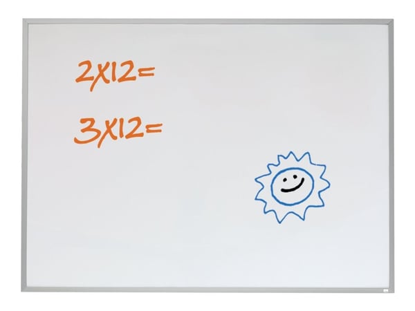 Nobo liten magnetisk whiteboardtavle med aluminiumsramme 585x430mm Hvit - (6 stk)