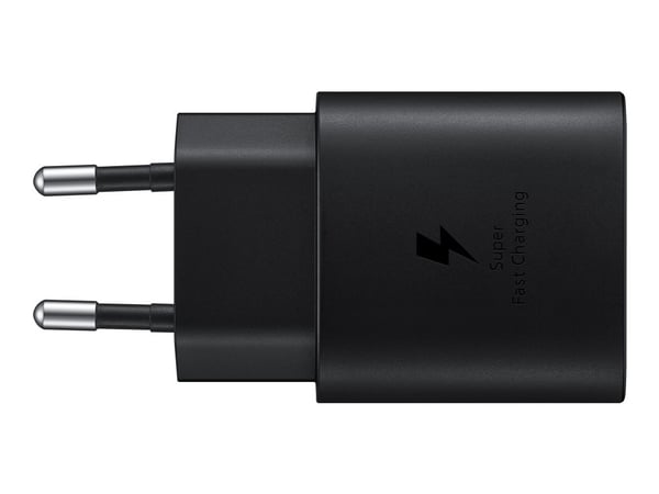 Samsung EP-TA800 - Strømadapter - 25 watt - 3 A - SFC (USB-C) - svart - for Galaxy A20, A50, A70, A8s, M30, M40, Note10, S20, S20 5G, S20+ 5G, Z Fl...