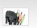 ATEN 2L-7D02U - Video- / USB / audio-kabel - USB, mini-phone stereo 3.5 mm, DVI-D (hann) til mini-phone stereo 3.5 mm, USB-type B, DVI-D (hann) - 1...