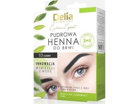 DELIA Powder eyebrow henna 1.0 Black 4 g