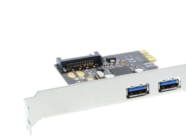 InLine 76666L, PCIe, USB 3.2 Gen 1 (3.1 Gen 1), Låg profil, 5 Gbit/s, Windows 7 Home Basic, Windows 7 Home Basic x64, Windows 7 Home Premium, Windo...