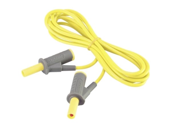 VOLTCRAFT MSB-501 sikkerhets-måleledning [lamellkontakt 4 mm - lamellkontakt 4 mm] 2 m gul