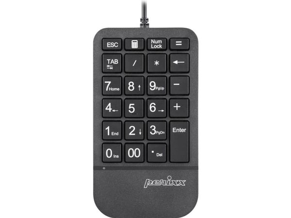 Perixx PERIPAD-202 H B numerisk tastatur USB multimedietaster, sort
