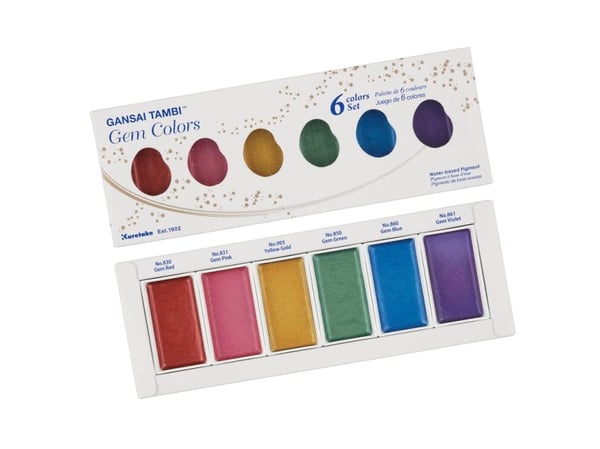 GANSAI TAMBI GEM COLORS sett med 6 farger ZIG