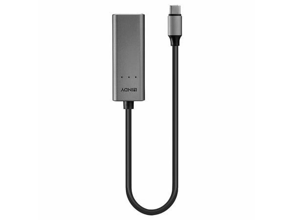 Lindy 43314, Langallinen, USB Type-C, Ethernet, 2500 Mbit/s, Hopea