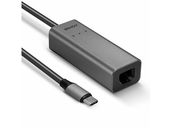 Lindy 43314, Langallinen, USB Type-C, Ethernet, 2500 Mbit/s, Hopea