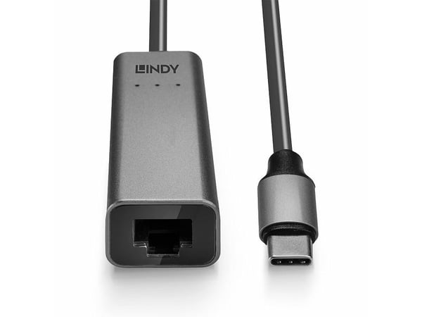 Lindy 43314, Langallinen, USB Type-C, Ethernet, 2500 Mbit/s, Hopea