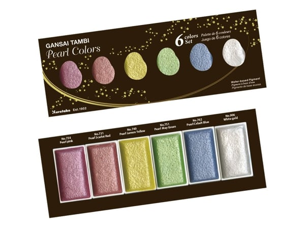 GANSAI TAMBI PEARL COLORS sett med 6 farger