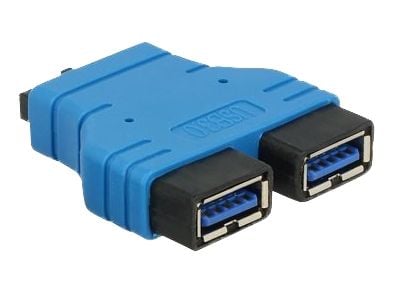 Delock - Intern USB-adapter - USB-type A (hunn) til 20-pins USB 3.0-plugg (hunn)