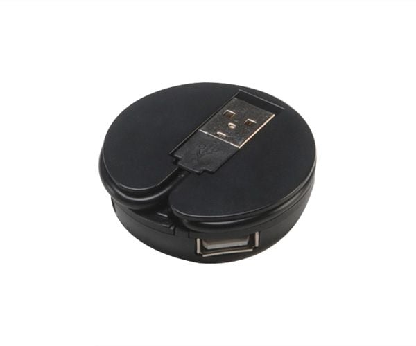 Akasa Connect4C 4-IN-1, USB 2.0, USB 2.0, 480 Mbit/s, Svart, 0,17 m, USB