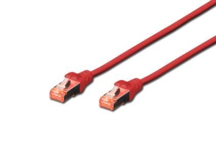 DIGITUS - Patchkabel - RJ-45 (han) til RJ-45 (han) - 5 m - SFTP - CAT 6 - booted, halogenfri, knastfri - rød