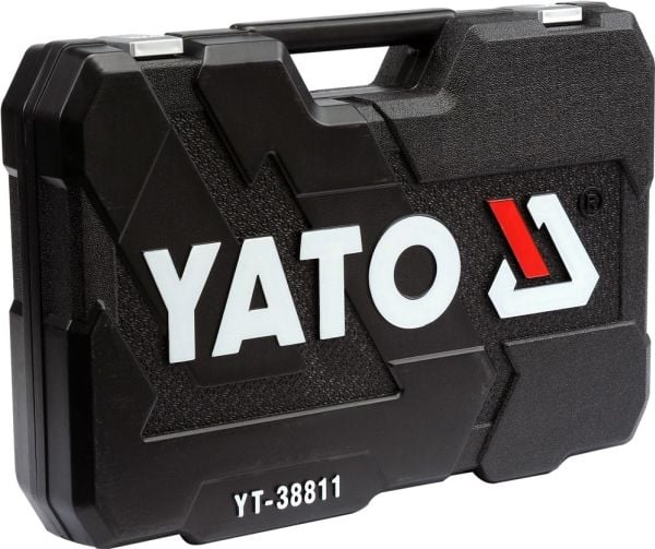 Yato YT-38811, Pipenøkkelsett, 150 stykker, Kromfarget, Kromvanadiumstål, 12 kg, 20,21,22,24 mm