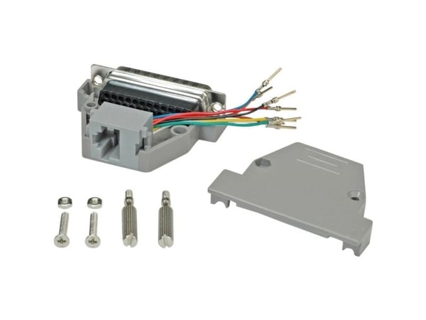 ROLINE Adapter DB25 M / RJ45 F, 8P/8C, DB25 M, RJ45 F