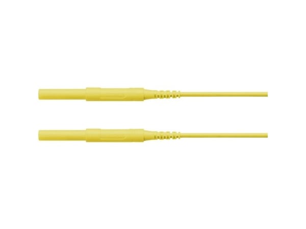 Schützinger HSPL 8568 / AWG16 / 100 / GE Turvatestausjohto [liitin 4 mm - liitin 4 mm] 100.00 cm Keltainen 5 kpl