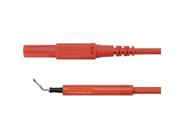 Schützinger AL 8322 / ZPK / 1 / 50 / RT Adapterledning [Stik 4 mm - Testspids] 50.00 cm Rød 10 stk