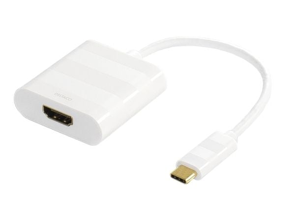 DELTACO USBC-HDMI1 - Extern videoadapter - USB-C 3.1 - HDMI - vit