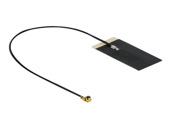 DeLOCK WLAN 802.11 ac/ax/a/h/b/g/n Antenni MHF I plug 2.7 - 3.0 dBi 1.13 15 cm FPC sisäinen itseliimautuva - Antenni - Älykäs koti - 2.7-3 dBi - ta...