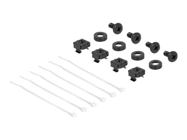 Delock Cable Management Brush Strip with Cable Support Plate - Styringspanel for rackkabler med børste - grå - 1U - 10"