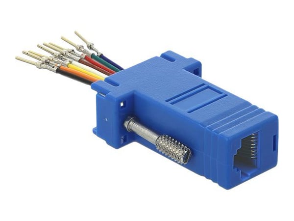 DeLOCK 66167, Sub-D, Rj-45, Musta, Sininen, Ruostumaton teräs