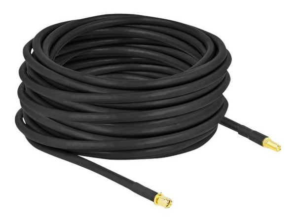 Delock - Forlængerkabel til antenne - SMA stik til SMA hun - 15 m - koaksial - lajittelu