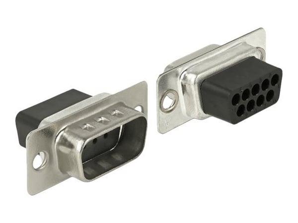 DeLOCK 66167, Sub-D, Rj-45, Musta, Sininen, Ruostumaton teräs