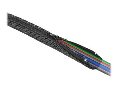 Delock - Flätad ärm - 2 m - svart