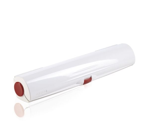 Leifheit Perfect Cut Foil Cutter, Håndholdt plastfoliedispenser, Aluminiumsfolie, Hvit, Plast