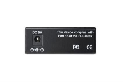 DIGITUS Professional DN-82010-1 - Fibermedieomformer - 100Mb LAN - 10Base-T, 100Base-FX, 100Base-TX - RJ-45 / ST flermodus - opp til 2 km - 1310 nm