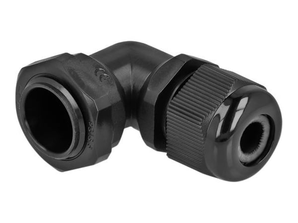DeLOCK 60298, Musta, Muovi, 1 kpl, Kulmikas, PG13.5, 9 mm