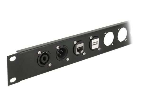 Delock D-Type Module RJ11 Cat.3 jack to jack - Påknipsbar mulighetsmodulfrontplate - panelmonterbar - CAT 3 - UTP - RJ-11 - svart