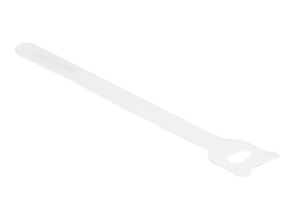 DeLOCK 19519, Hook & loop cable tie, Valkoinen, 15 cm, 12 mm, 10 kpl