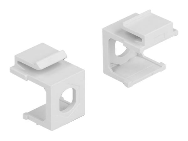 Delock - Modulinnlegg (tomt) - hvit - 1 port (en pakke 4)
