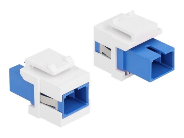 Delock - Modulinnlegg - SC - hvit, blå