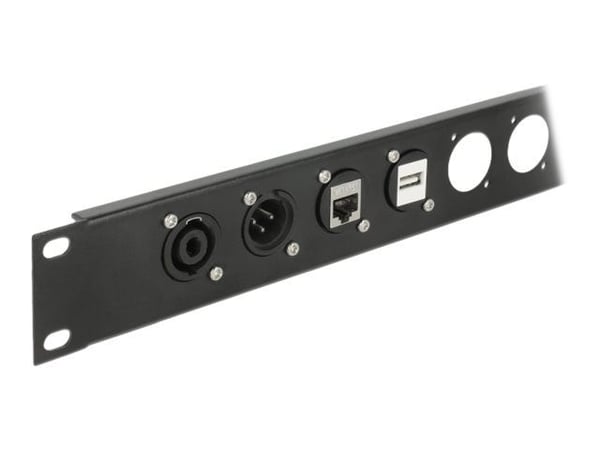 Delock D-Type Module HDMI-A 90° kulmassa oleva naaras naaraspuolelle - modulaarinen laitoslevy snape-in - paneeliasennettava - HDMI - musta - musta