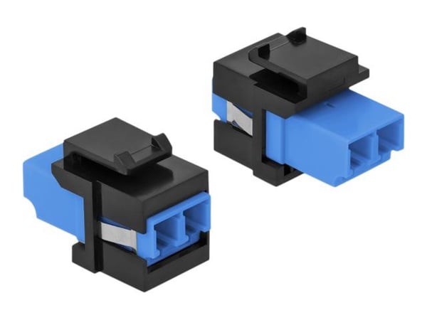 Delock - Modulaarinen sisäkappale - LC x 2 - musta, sininen