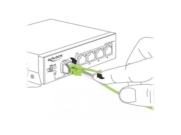 Delock - Fibre Channel-kabel - LC multimodus (hann) uniboot til LC multimodus (hann) uniboot - 10 m - fiberoptisk - 50 / 125 mikroner - OM5 - halog...