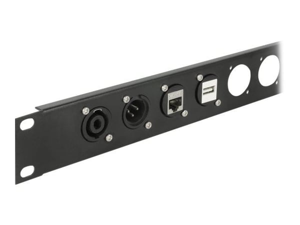 Delock D-Type Module 3.5 mm 3 pin stereo jack to solder connector - Modulkontaktplatta med insnäppsfästen - kan monteras på panel - minihörlurskont...