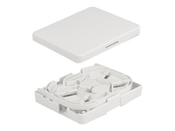 Delock - Fiber-optic connection box - veggmonterbar - hvit