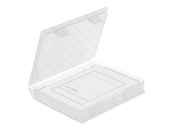Delock - Beskyttelsesboks for harddisk - kapasitet: 1 harddiskstasjon (2,5") - gjennomsiktig