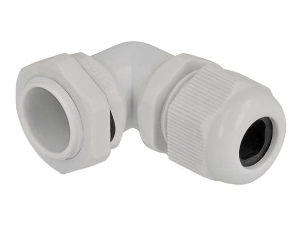 DeLOCK 60299, Harmaa, Muovi, 1 kpl, Kulmikas, PG13.5, 9 mm
