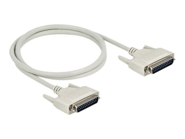 Delock - Seriell kabel - DB-25 (hann) til DB-25 (hann) - 1 m - tommelskruer - beige
