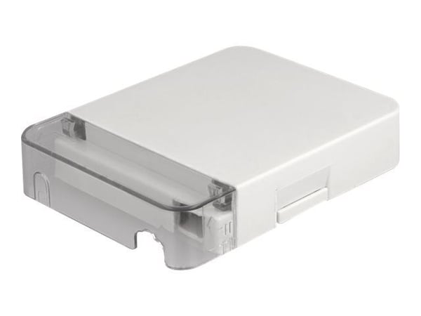 Delock - Fiber-optic connection box - veggmonterbar - hvit, gjennomsiktig