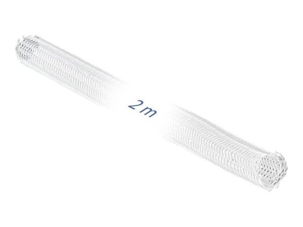 Delock Braided Sleeving self-closing - Flätad ärm - 2 m - vit