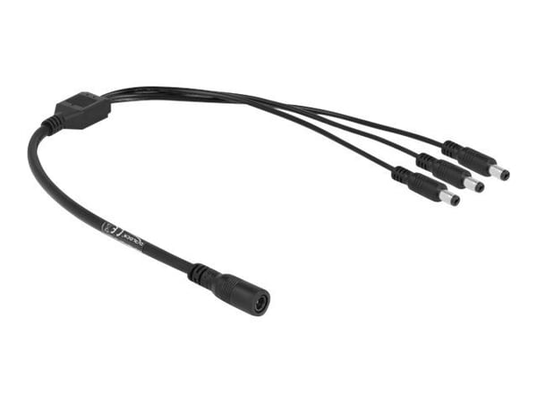 Delock - Strøm-splitter - DC jackstik 5,5 x 2,1 mm (hun) til DC jackstik 5,5 x 2,1 mm (han) - 24 V - 5 A - 50 cm - lajittelu