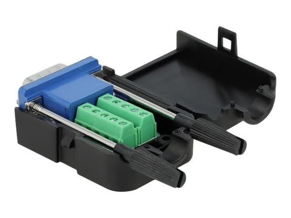 Delock - VGA-adapter - 15 pin D-Sub (DB-15) (hann) til 10-pins terminalblokk - tommelskruer