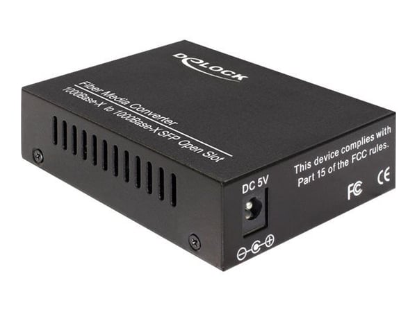 Delock Media Converter 1000Base-X to SFP - Fibermedieomformer - 1GbE - 1000Base-X - SFP (mini-GBIC) / SFP (mini-GBIC)