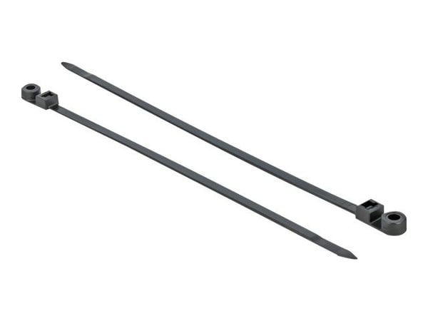 DeLOCK 18952, Kaksiaukkoinen johdinside, Polyamidi, Musta, -40 - 85 °C, 30 cm, 7,6 mm