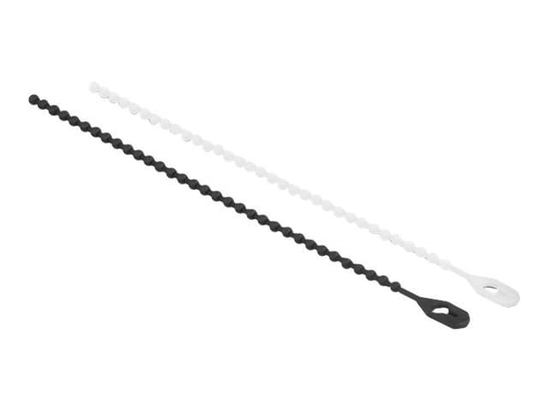 DeLOCK 19506, Helmipintainen johdinside, Polyamidi, Musta, Valkoinen, 3 cm, -40 - 85 °C, 120 mm